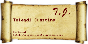 Telegdi Jusztina névjegykártya